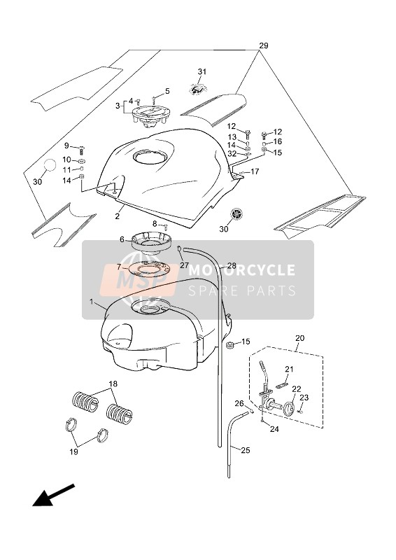 9046710X0100, Clip, Yamaha, 4